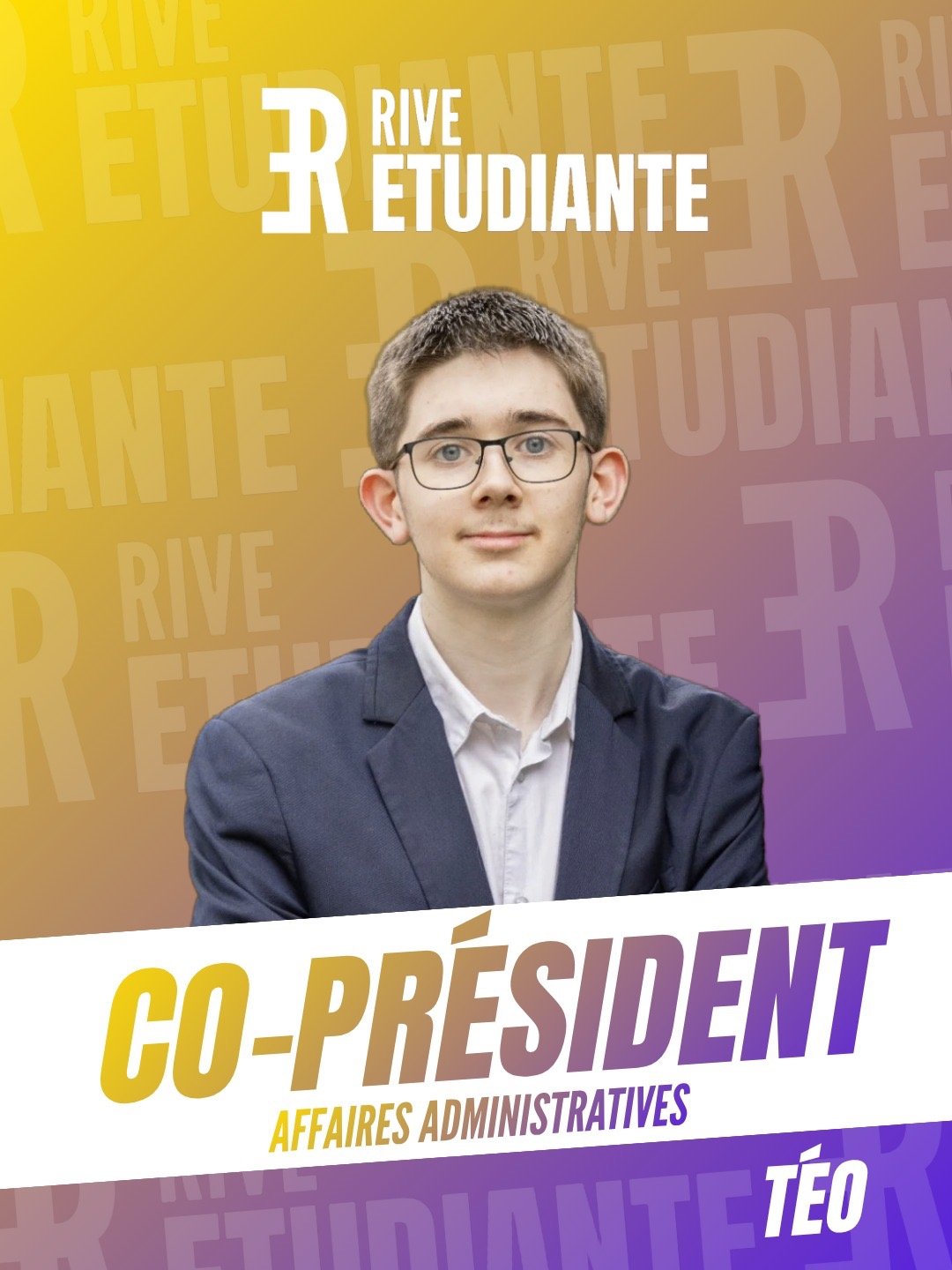 Téo Bouillon — Co président en charge des affaires administratives, Rive Étudiante, Université de Tours