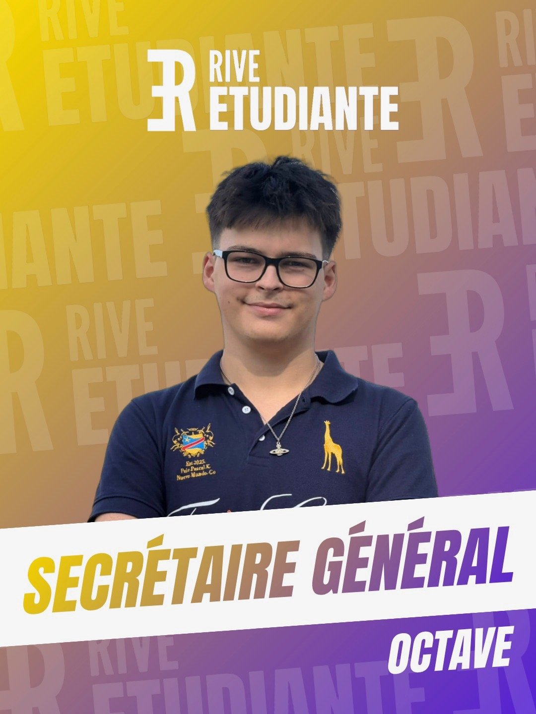 Octave Pagé — Secrétaire général, Rive Étudiante, Université de Tours