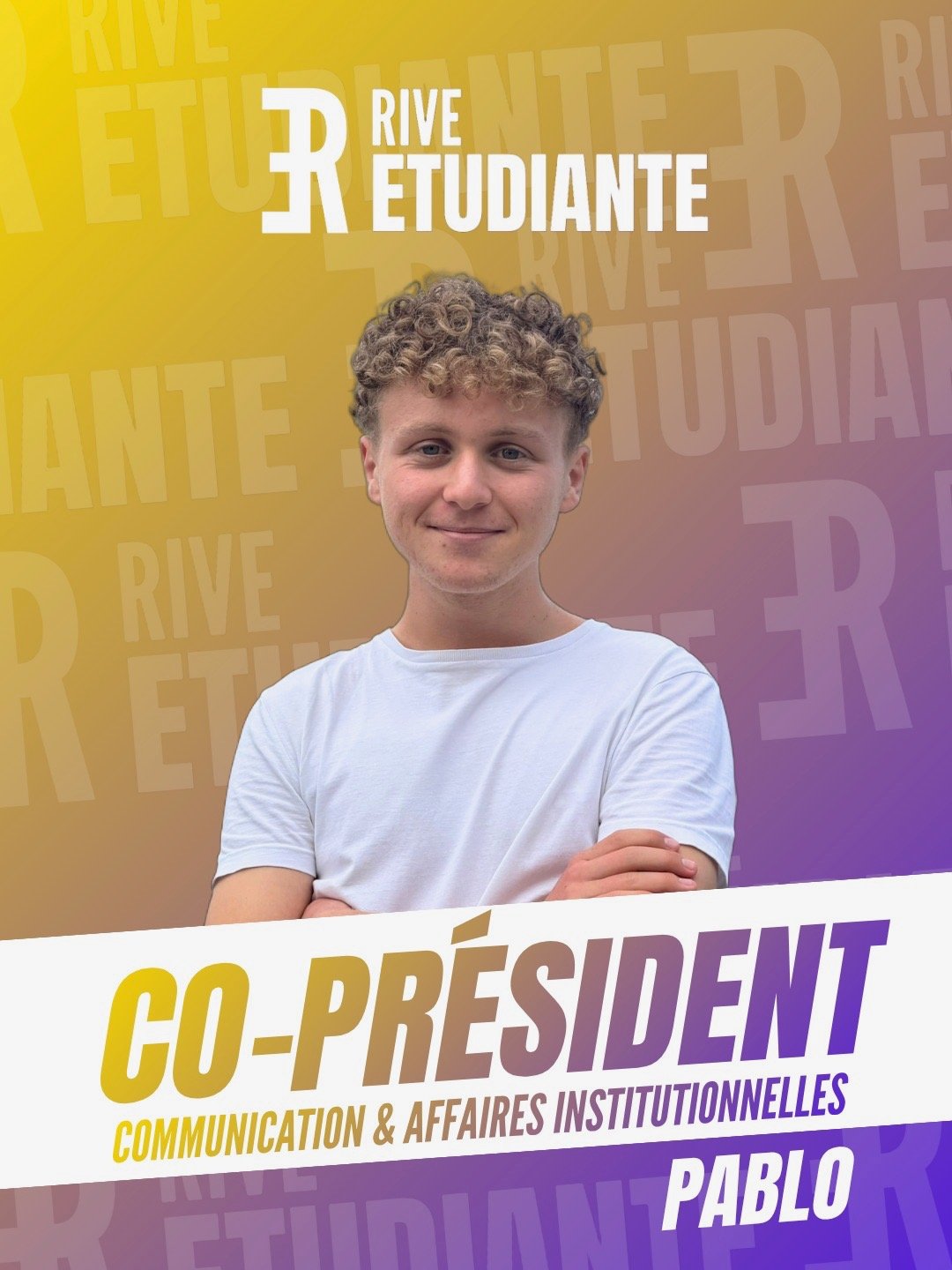 Pablo Marolleau Carrier — Co président en charge de la communication et des affaires institutionnelles, Rive Étudiante, Université de Tours